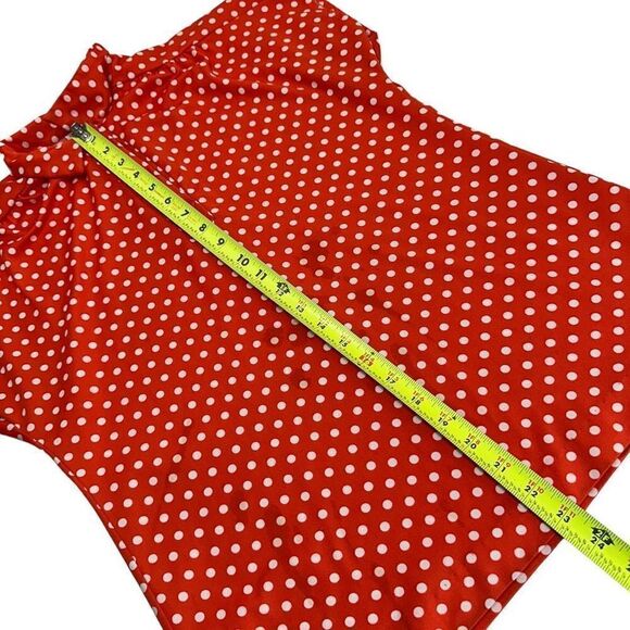 Vintage Teddi of California Polkadot Short Sleeve Collared V-neck Blouse Size M - Picture 6 of 7
